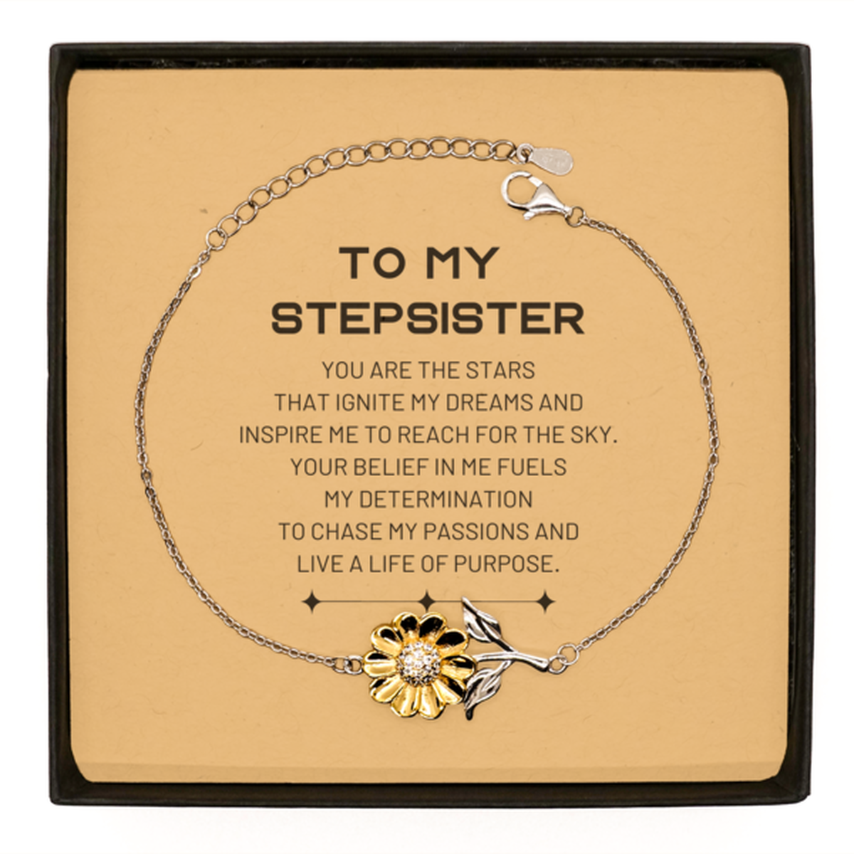 Stepsister Sunflower Bracelet - You are the stars that ignite my dreams | Birthday Gift