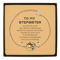 Load image into Gallery viewer, Stepsister Sunflower Bracelet - You are the stars that ignite my dreams | Birthday Gift
