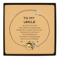 Load image into Gallery viewer, Uncle Sunflower Bracelet - You are the stars that ignite my dreams | Unique Birthday Gift
