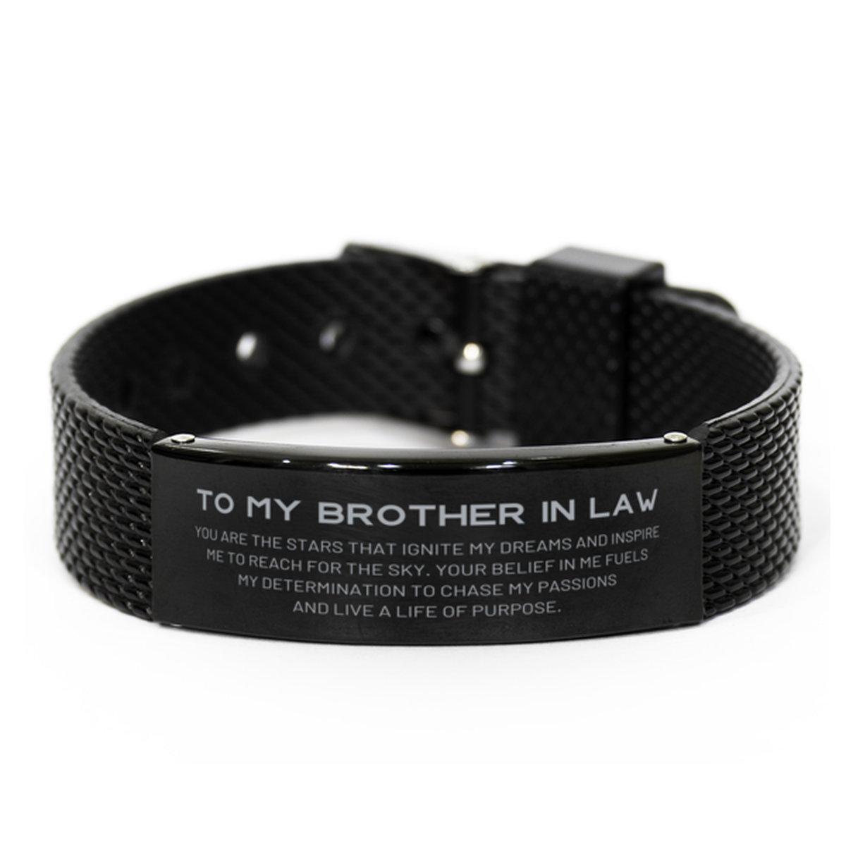 Brother In Law Black Shark Bracelet - You are the stars that ignite my dreams | Birthday Gift