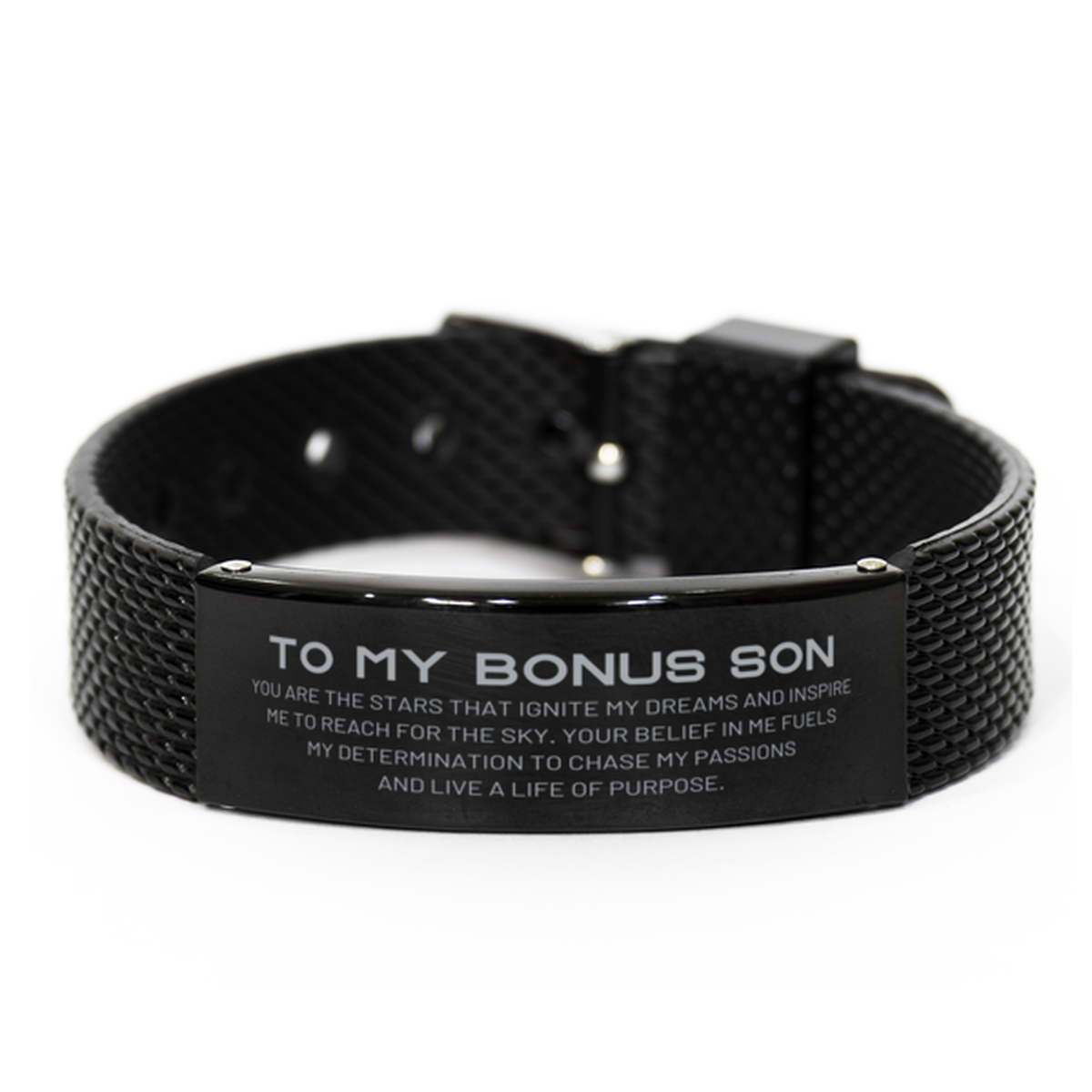 Bonus Son Black Shark Mesh Bracelet - You are the stars that ignite my dreams | Birthday Gift