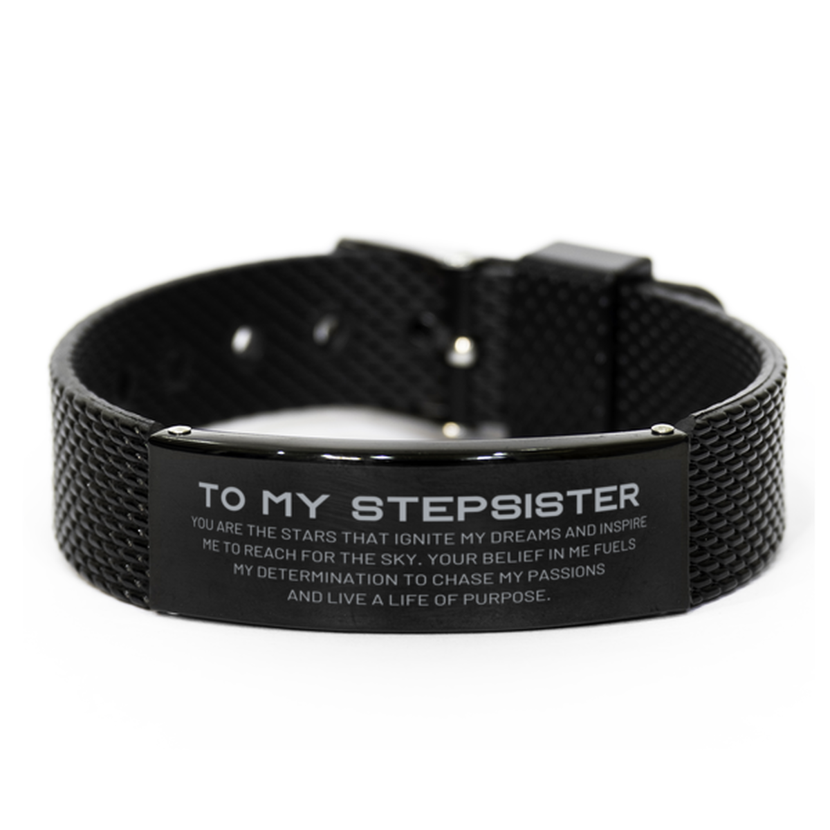 Stepsister Black Shark Mesh Bracelet - You are the stars that ignite my dreams | Birthday Gift