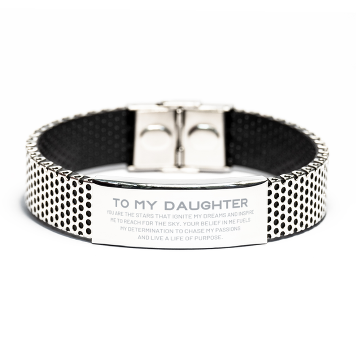 Daughter Stainless Steel Bracelet - You are the stars that ignite my dreams | Birthday Gift