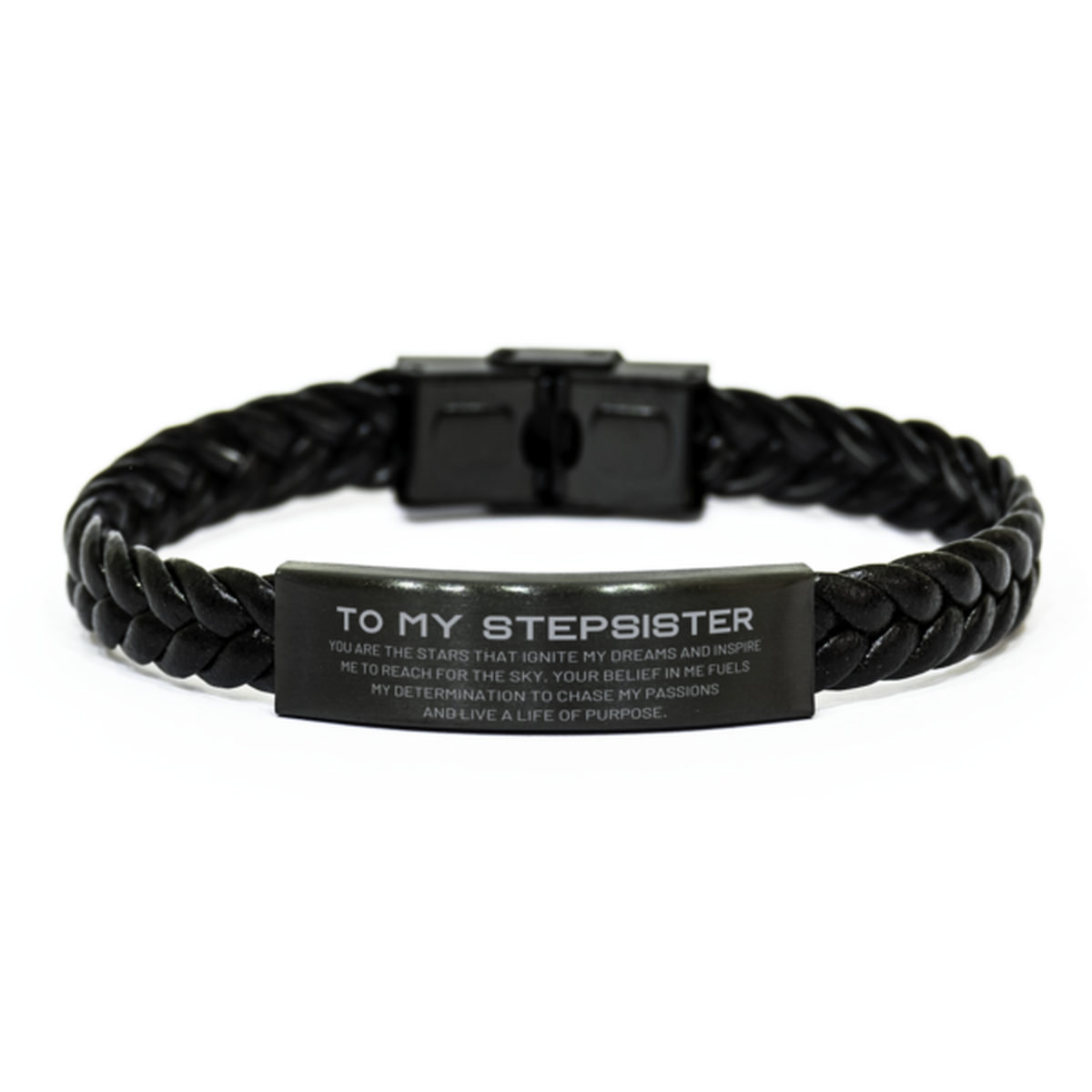 Stepsister Braided Leather Bracelet - You are the stars that ignite my dreams | Birthday Gift