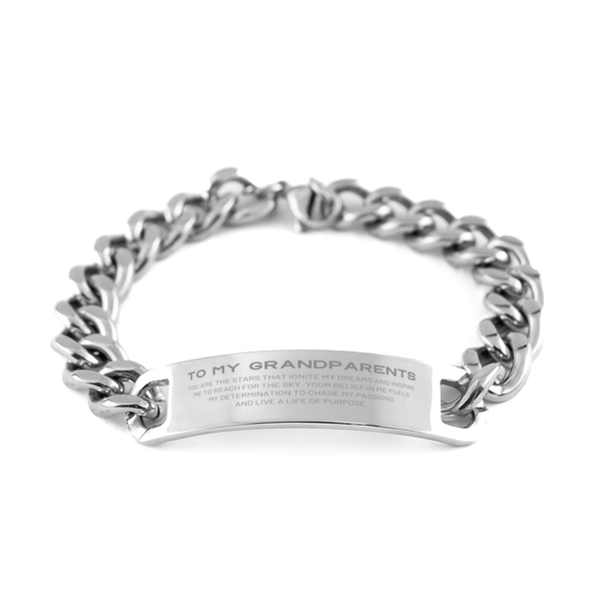 Grandparents Stainless Steel Bracelet - You are the stars that ignite my dreams | Birthday Gift