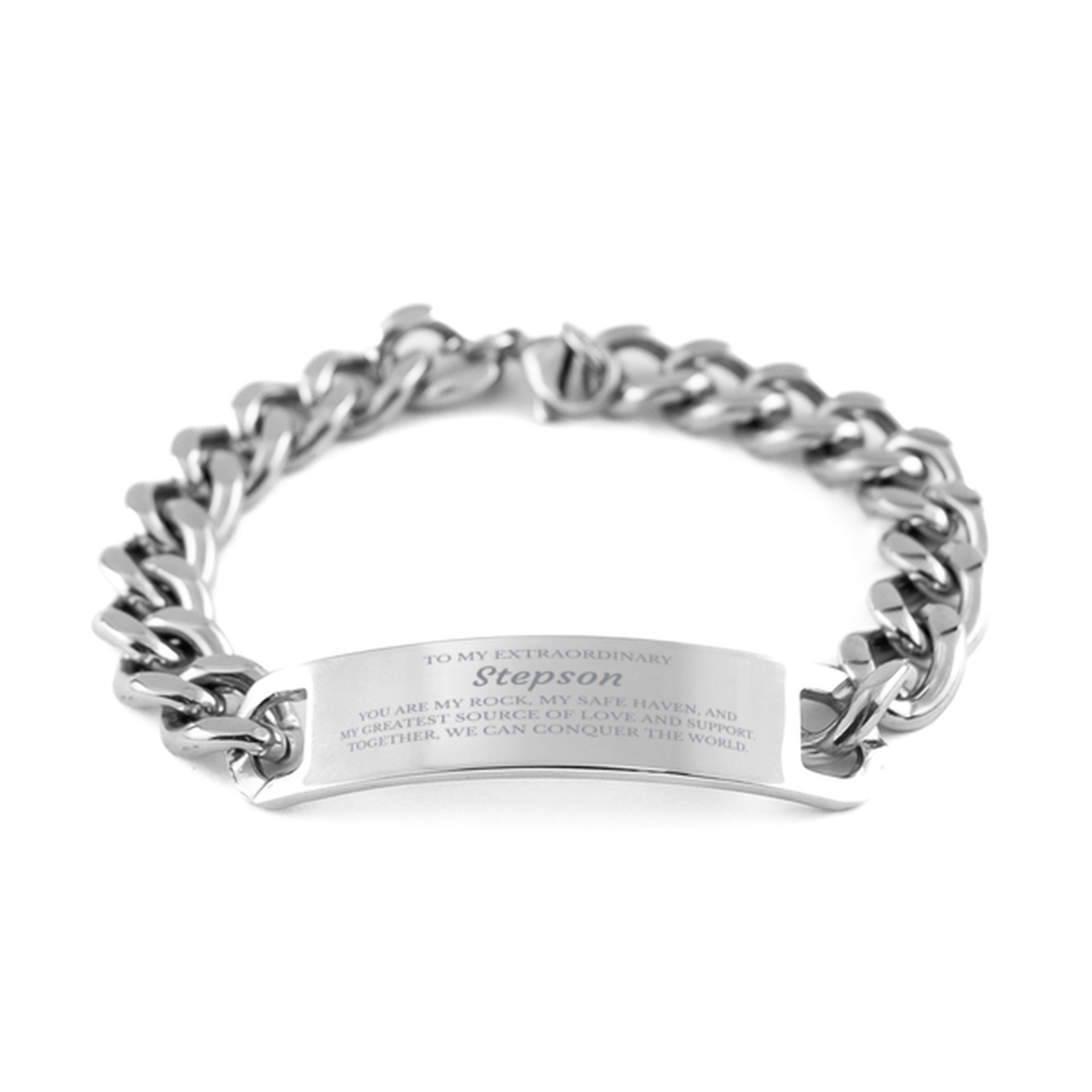 Stepson Stainless Steel Bracelet - Together, We Can Conquer the World | Birthday Gift