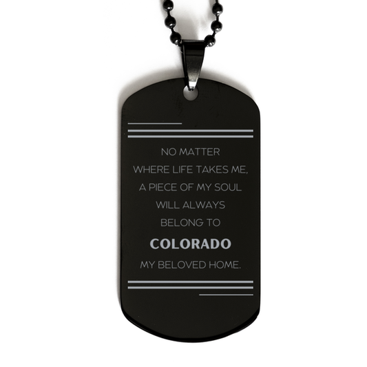 Colorado Dog Tag Necklace - My Soul Always Belongs to Colorado | Unique Gift for Colorado Lovers