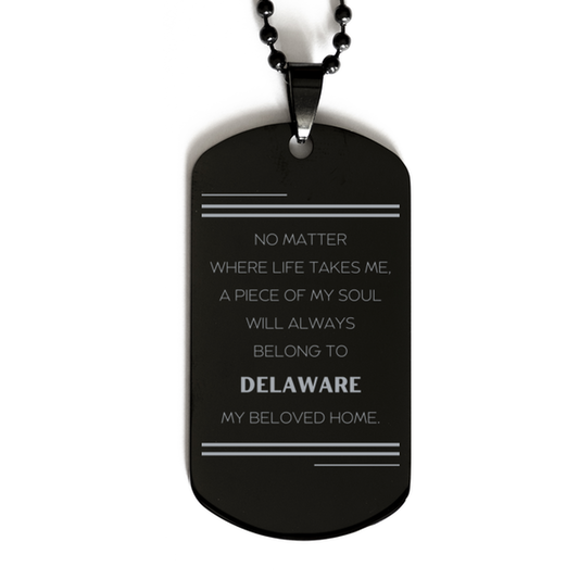 Delaware Dog Tag Necklace - My Soul Belongs to Delaware | Unique Gift for Friends