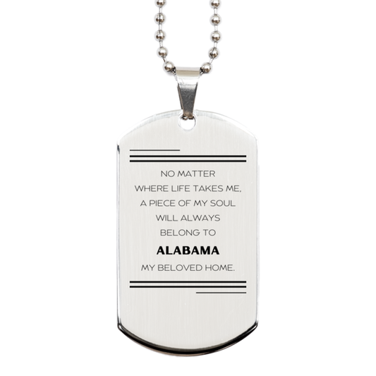 Alabama State Necklace - My Soul Belongs to Alabama | Birthday Gift