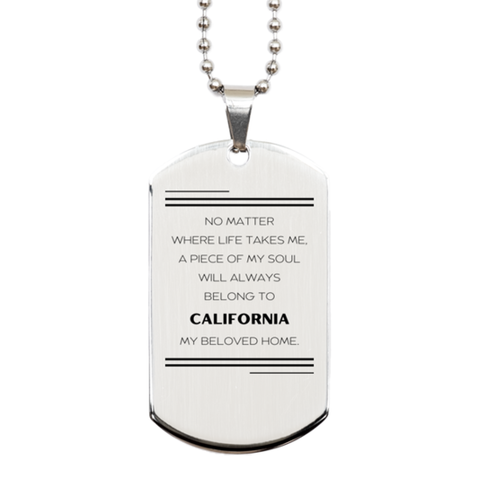 California Pride Necklace - My Soul Belongs to California | Unique Gift for Birthdays