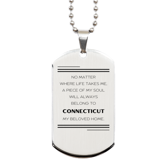Connecticut Pride Necklace - My Soul Belongs to Connecticut | Birthday Gift