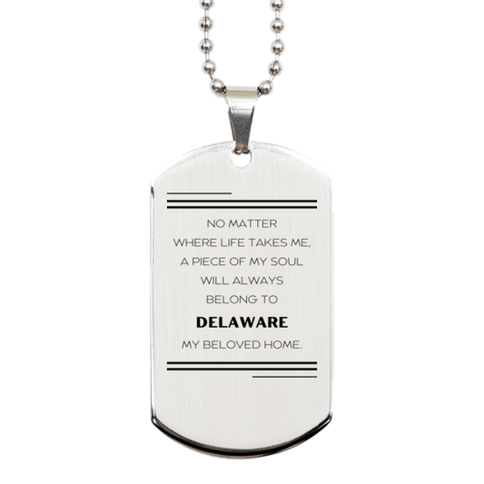 Delaware State Necklace - My Soul Belongs to Delaware | Unique Gift for Birthdays