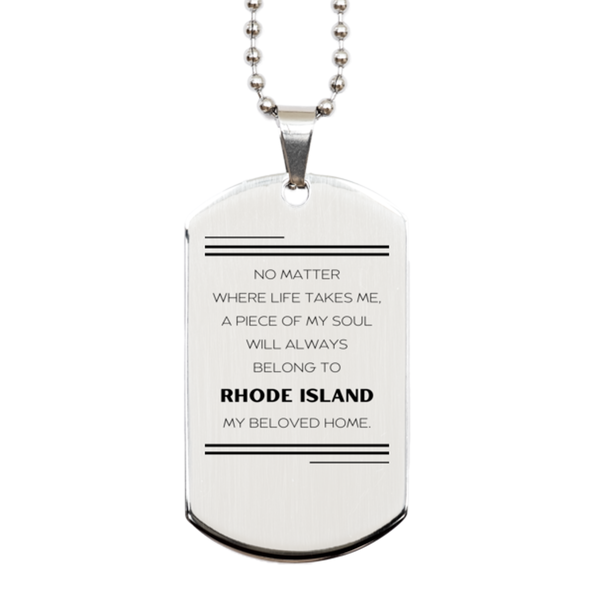 Rhode Island Soul Necklace - My Soul Will Always Belong to Rhode Island | Unique Gift for Friends