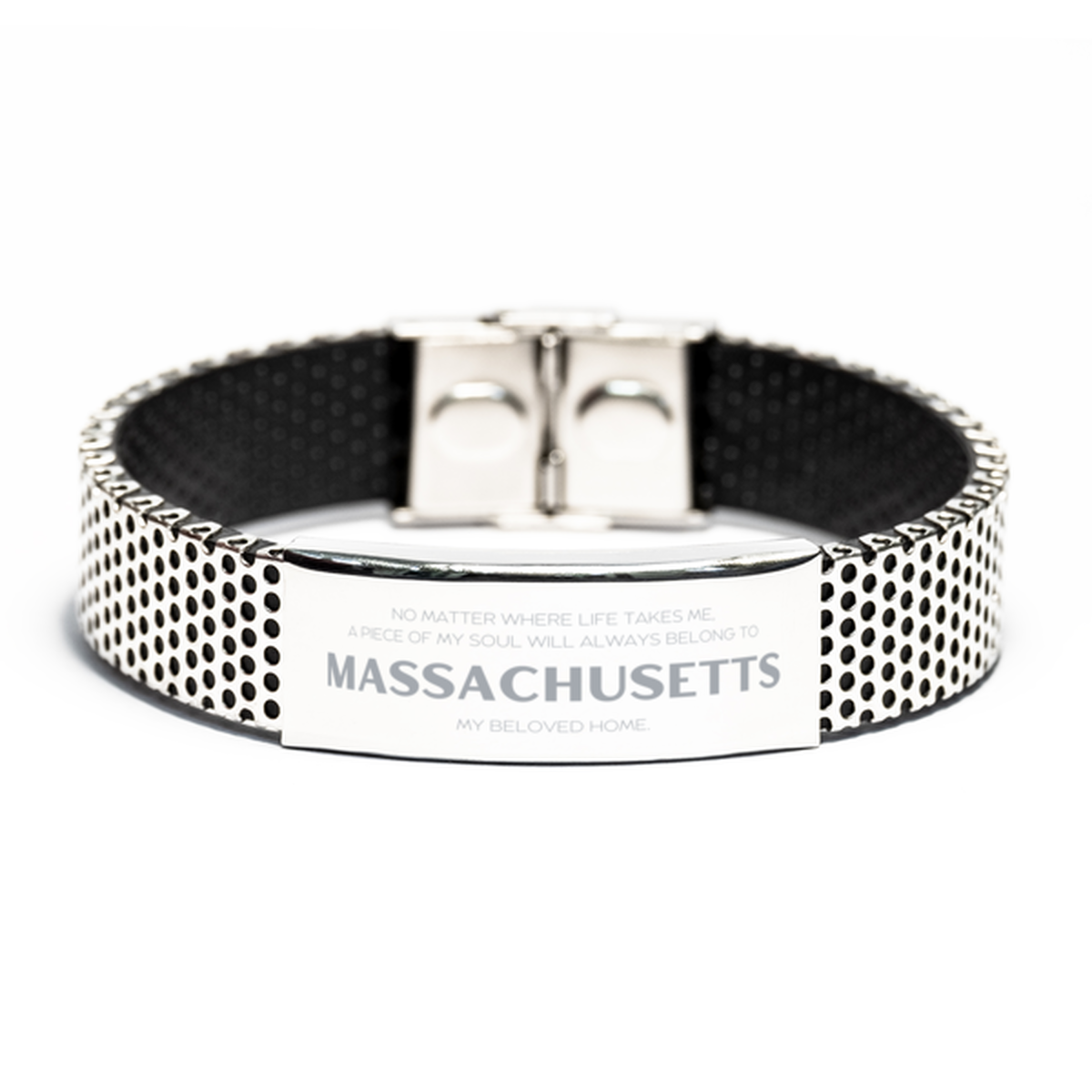 Massachusetts Bracelet - My Soul Belongs to Massachusetts | Unique Gift for Him or Her
