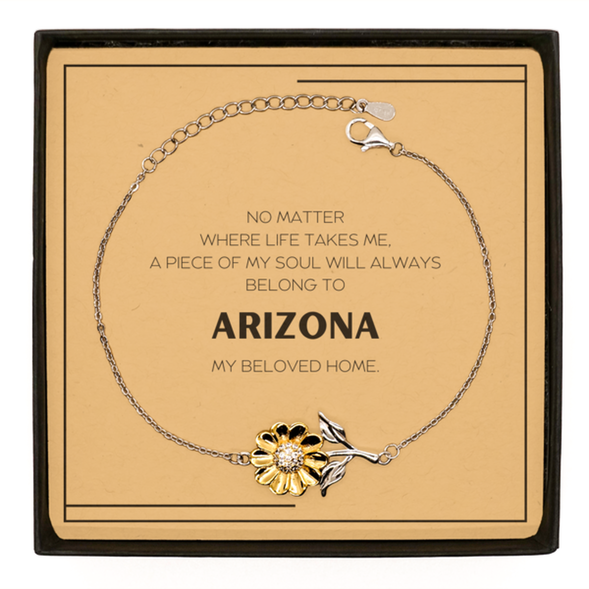 Arizona Sunflower Bracelet - My Soul Belongs to Arizona | Birthday Gift