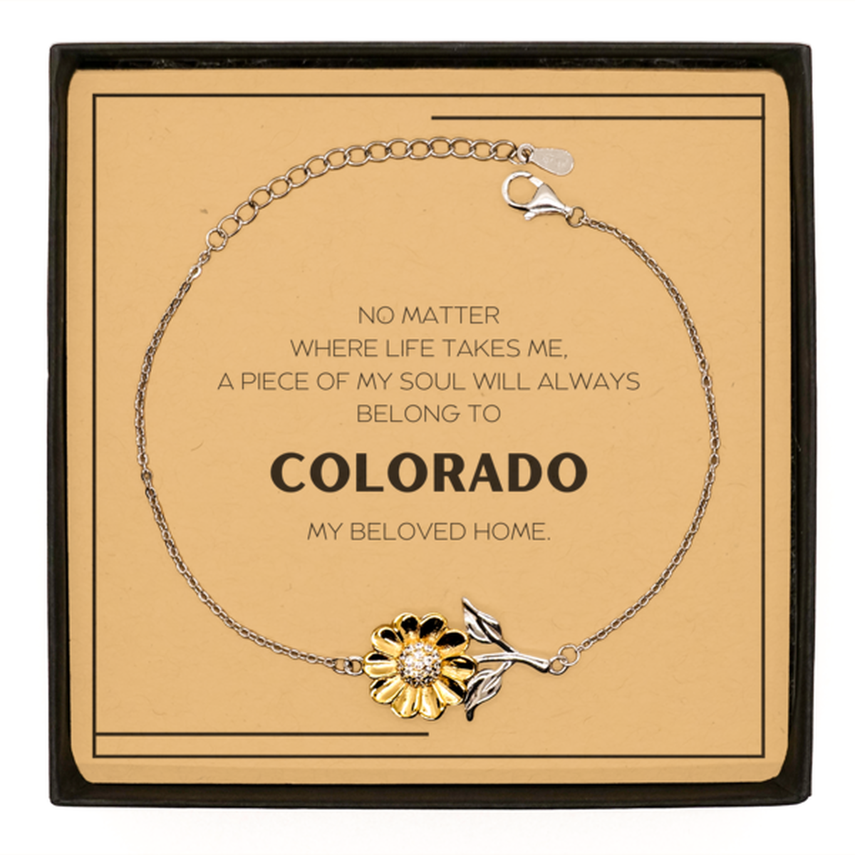 Colorado Sunflower Bracelet - My Soul Belongs to Colorado | Birthday Gift