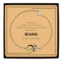 Load image into Gallery viewer, Idaho Lover Sunflower Bracelet - My Soul Will Always Belong to Idaho | Meaningful Gift
