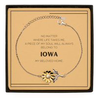 Load image into Gallery viewer, Iowa State Sunflower Bracelet - My Soul Belongs to Iowa | Meaningful Gift
