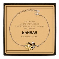 Load image into Gallery viewer, Kansas State Sunflower Bracelet - My Soul Belongs to Kansas | Meaningful Gift
