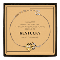 Load image into Gallery viewer, Kentucky Sunflower Bracelet - My Soul Will Always Belong to Kentucky | Meaningful Gift

