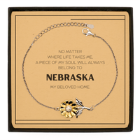 Load image into Gallery viewer, Nebraska Gift Bracelet - My Soul Will Always Belong to Nebraska | Meaningful Gift
