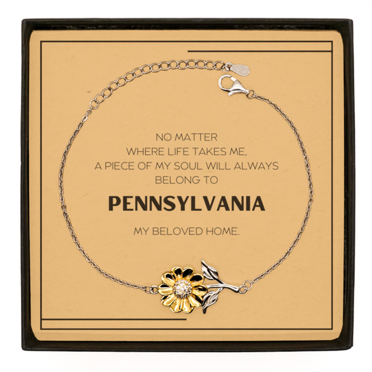 Pennsylvania Bracelet - My Soul Will Always Belong to Pennsylvania | Meaningful Gift