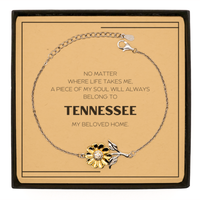 Load image into Gallery viewer, Tennessee Gift Sunflower Bracelet - My Soul Belongs to Tennessee | Unique Birthday Gift
