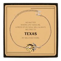Load image into Gallery viewer, Texas Sunflower Bracelet - My Soul Will Always Belong to Texas | Unique Gift for All Occasions

