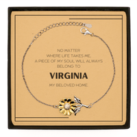 Load image into Gallery viewer, Virginia Sunflower Bracelet - My Soul Belongs to Virginia | Meaningful Gift
