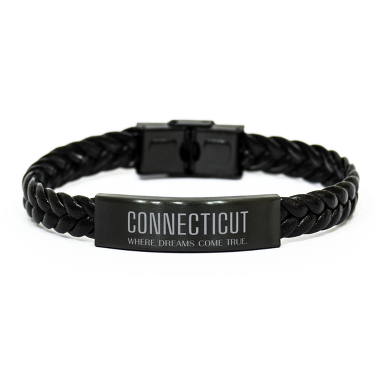 Connecticut Gift Bracelet - Engraved 'Where Dreams Come True' | Birthday Gift