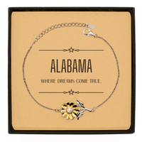 Load image into Gallery viewer, Alabama Sunflower Bracelet - Where Dreams Come True | Meaningful Gift
