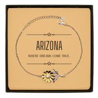 Load image into Gallery viewer, Arizona Friends Sunflower Bracelet - Where Dreams Come True | Meaningful Birthday Gift
