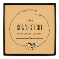 Load image into Gallery viewer, Connecticut Sunflower Bracelet - Where Dreams Come True | Birthday Gift
