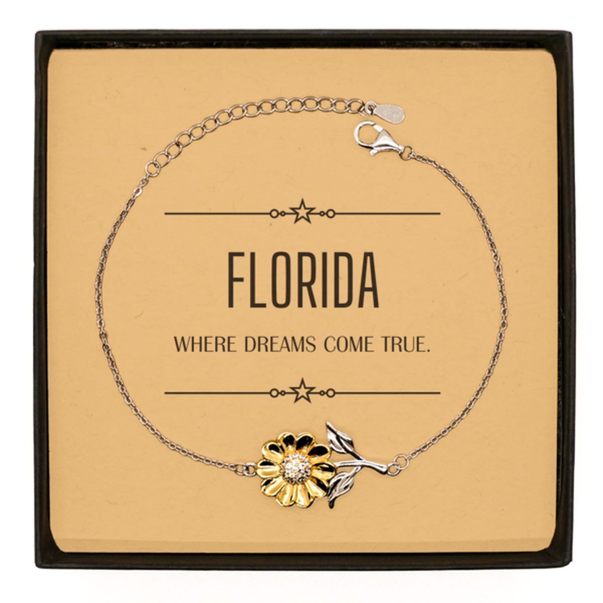 Florida Sunflower Bracelet - Where Dreams Come True | Meaningful Gift