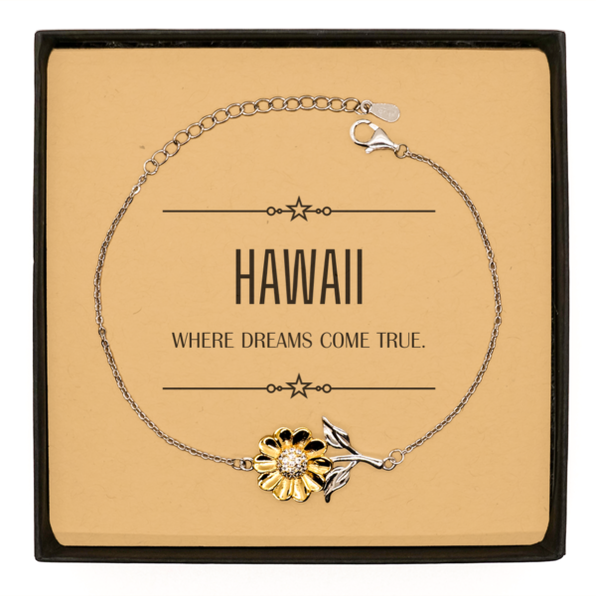 Hawaii Sunflower Bracelet - Where Dreams Come True | Meaningful Gift