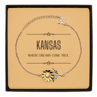 Load image into Gallery viewer, Kansas State Sunflower Bracelet - Where Dreams Come True | Birthday Gift
