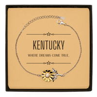 Load image into Gallery viewer, Kentucky Sunflower Bracelet - Where Dreams Come True | Inspirational Gift
