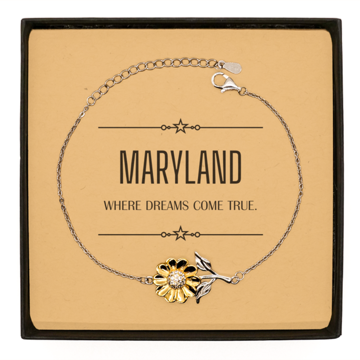 Maryland Sunflower Bracelet - Where Dreams Come True | Meaningful Gift