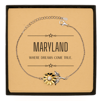 Load image into Gallery viewer, Maryland Sunflower Bracelet - Where Dreams Come True | Meaningful Gift
