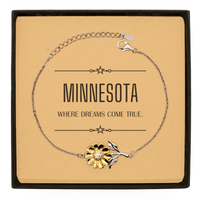 Load image into Gallery viewer, Minnesota Sunflower Bracelet - Where Dreams Come True | Meaningful Gift
