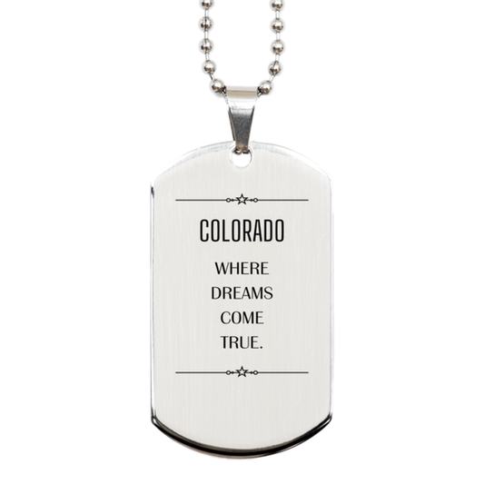 Colorado Gift Lovers Necklace - Colorado Where Dreams Come True | Birthday Gift