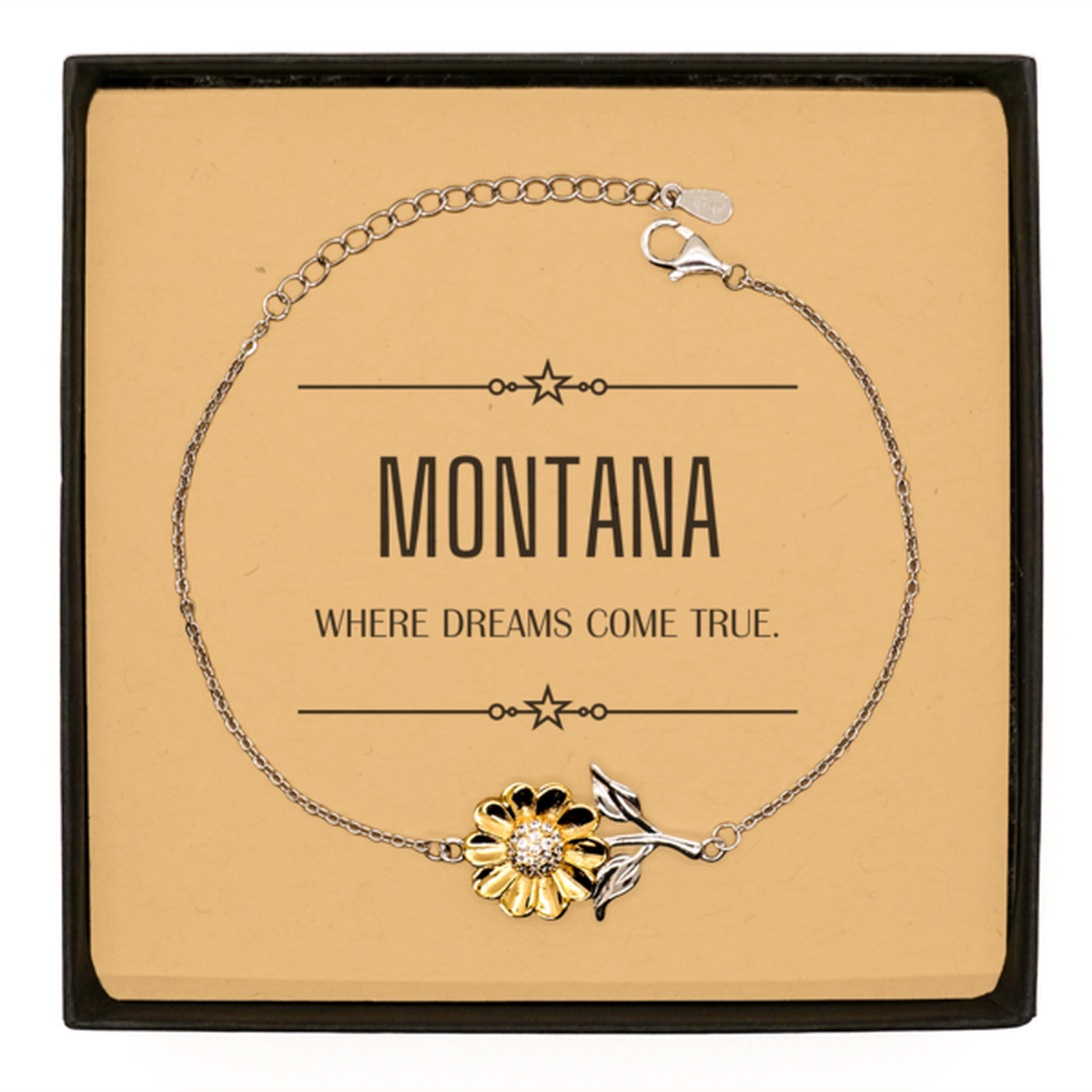 Montana Friendship Sunflower Bracelet - Where Dreams Come True | Birthday Gift