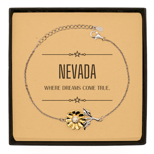 Friend Sunflower Bracelet - Nevada Where Dreams Come True | Inspirational Gift