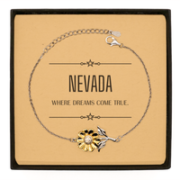 Load image into Gallery viewer, Friend Sunflower Bracelet - Nevada Where Dreams Come True | Inspirational Gift
