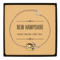 Load image into Gallery viewer, New Hampshire Sunflower Bracelet - Where Dreams Come True | Inspirational Gift
