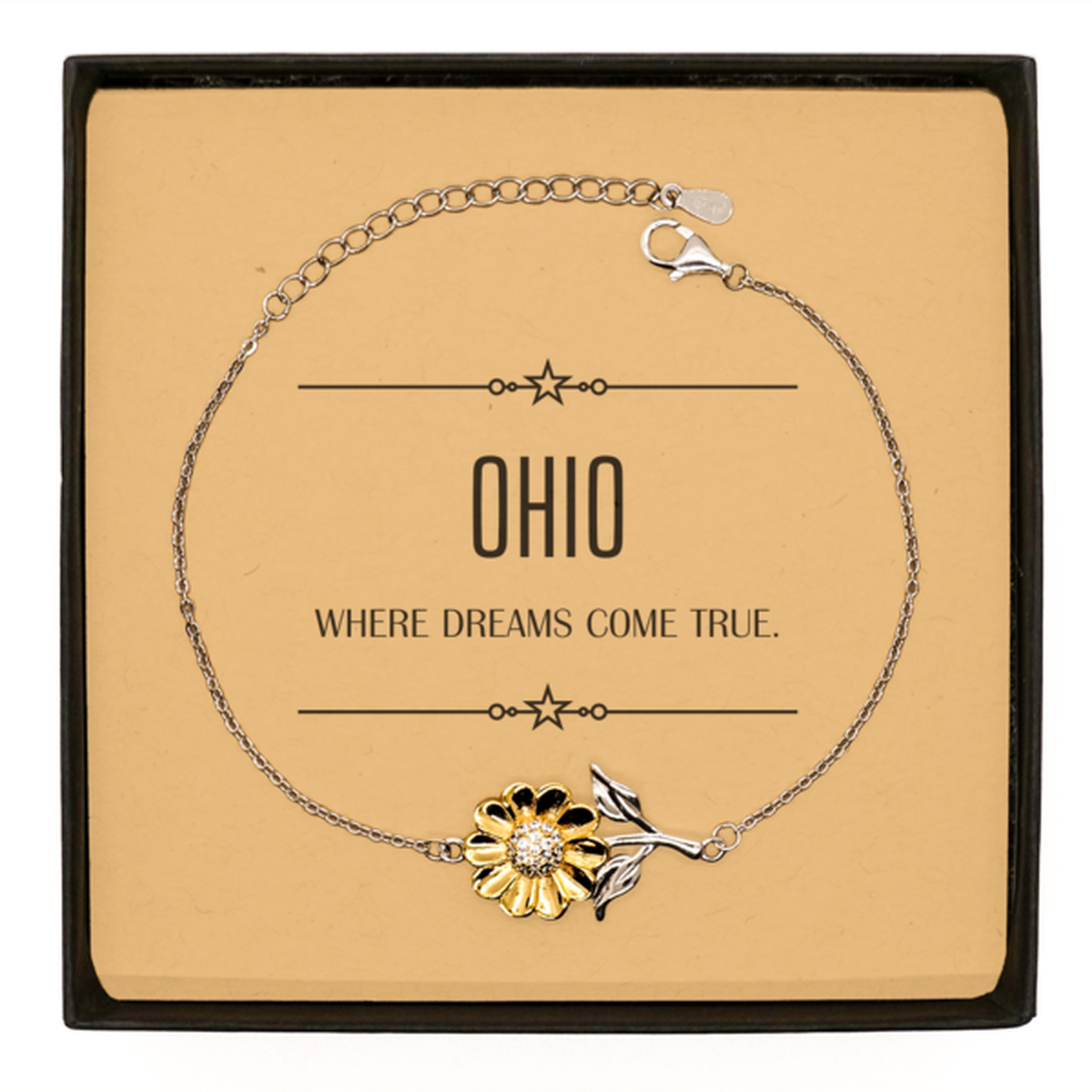 Ohio State Sunflower Bracelet - Where Dreams Come True | Meaningful Gift