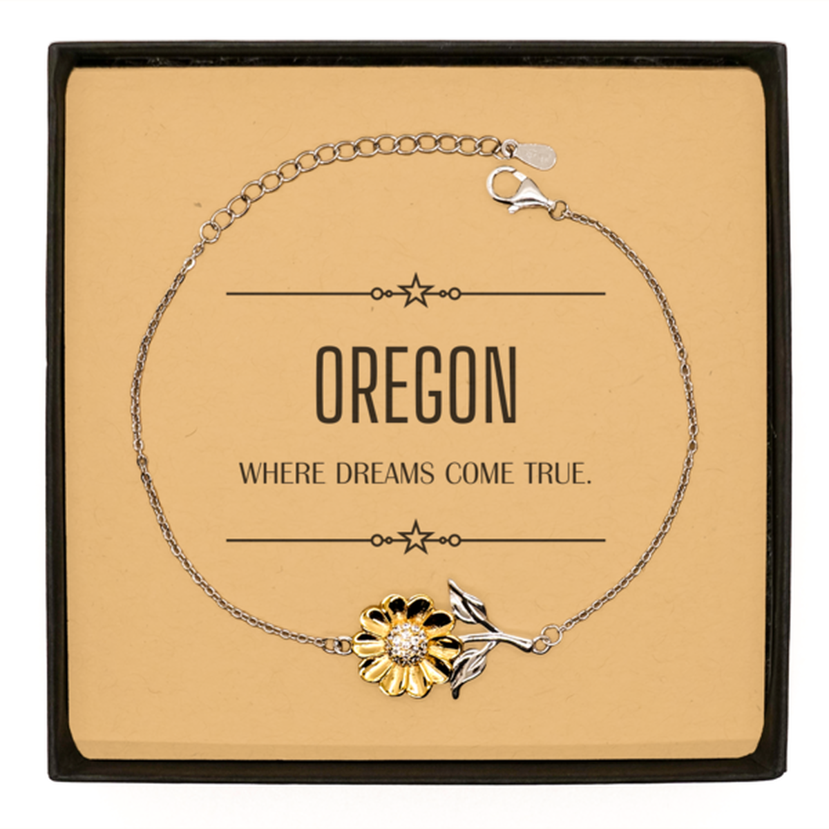 Oregon Sunflower Bracelet - Where Dreams Come True | Meaningful Gift