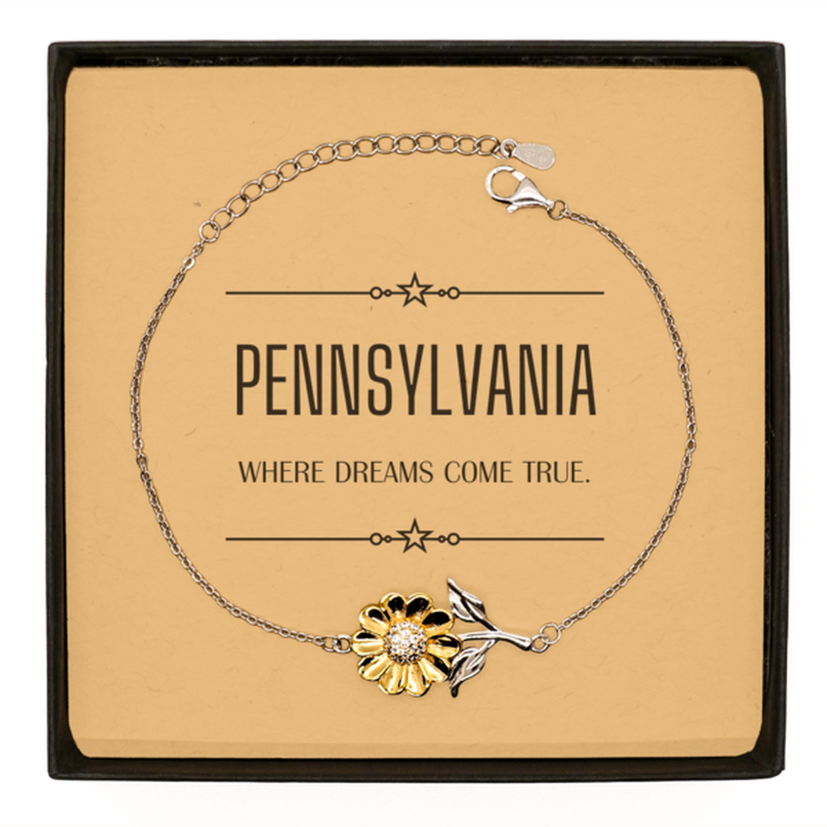 Pennsylvania Sunflower Bracelet - Where Dreams Come True | Meaningful Gift
