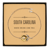 Load image into Gallery viewer, South Carolina Sunflower Bracelet - Where Dreams Come True | Meaningful Gift
