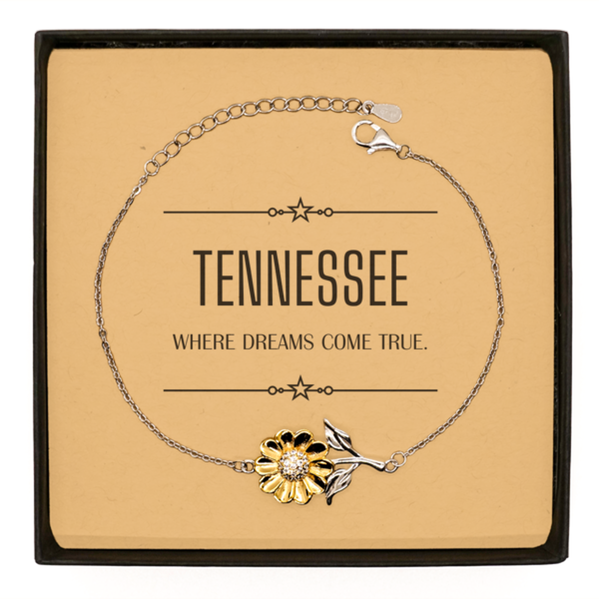 Tennessee Sunflower Bracelet - Where Dreams Come True | Meaningful Gift